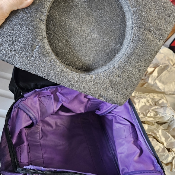 Ebonite Bowling Ball Bag Shoe Compartment  Vintage Purple Black - Picture 3 of 11